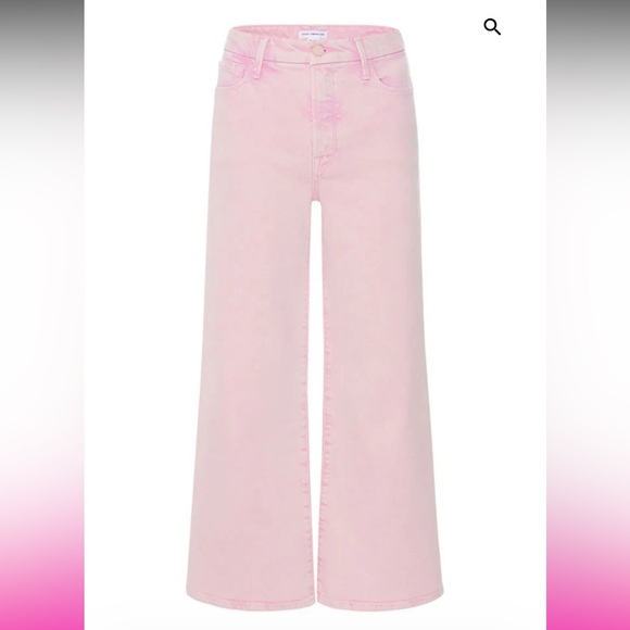 Good American Denim - Good American Good Waist Cropped Palazzo Jeans In Rose Quartz Sz 10/30 NWT -